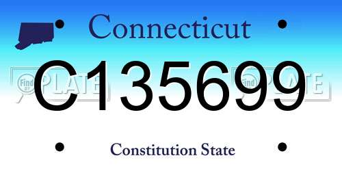 C135699 Connecticut License Plate