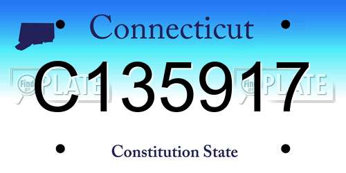 C135917 Connecticut License Plate
