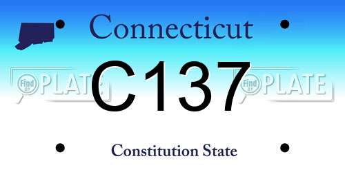 C137 Connecticut License Plate