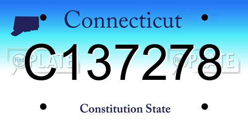 C137278 Connecticut License Plate