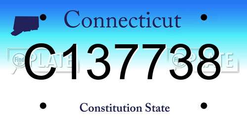 C137738 Connecticut License Plate