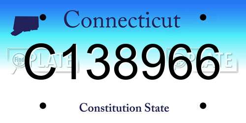 C138966 Connecticut License Plate