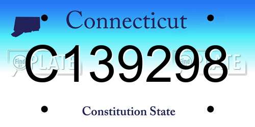 C139298 Connecticut License Plate