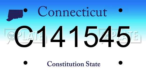 C141545 Connecticut License Plate