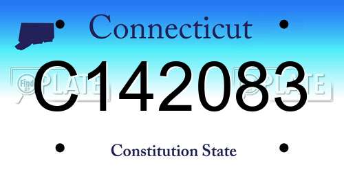 C142083 Connecticut License Plate