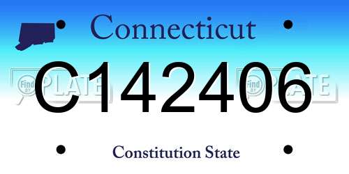 C142406 Connecticut License Plate