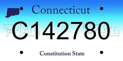 C142780 Connecticut License Plate