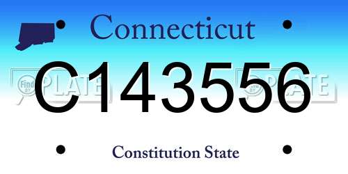 C143556 Connecticut License Plate