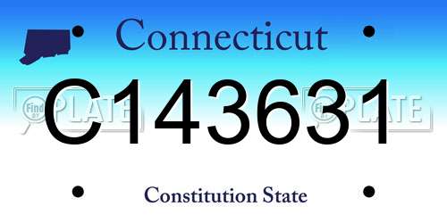 C143631 Connecticut License Plate