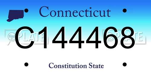 C144468 Connecticut License Plate