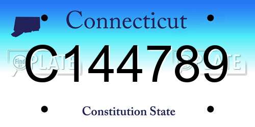 C144789 Connecticut License Plate