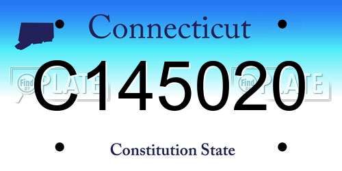 C145020 Connecticut License Plate