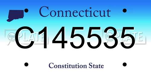 C145535 Connecticut License Plate