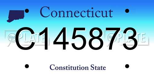 C145873 Connecticut License Plate