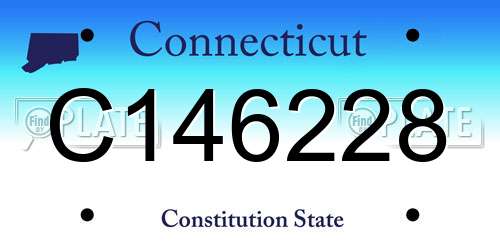 C146228 Connecticut License Plate