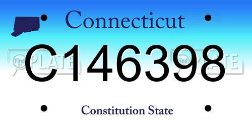 C146398 Connecticut License Plate