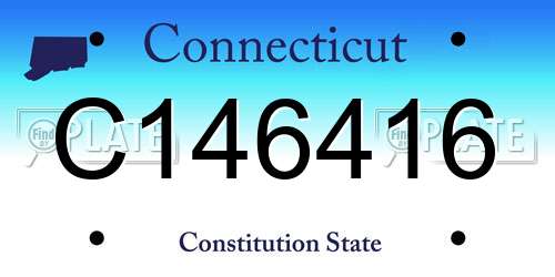 C146416 Connecticut License Plate