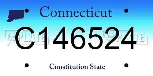 C146524 Connecticut License Plate