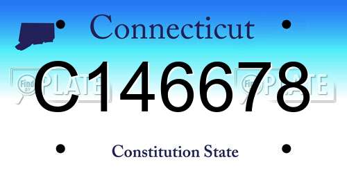 C146678 Connecticut License Plate