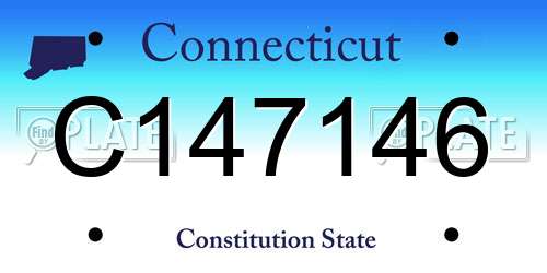 C147146 Connecticut License Plate
