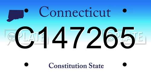 C147265 Connecticut License Plate