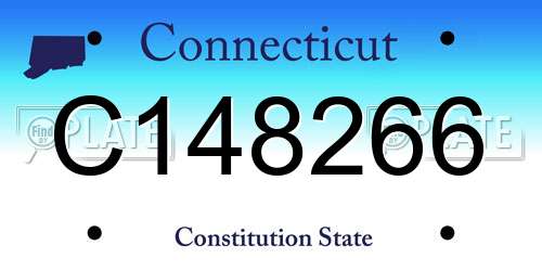 C148266 Connecticut License Plate