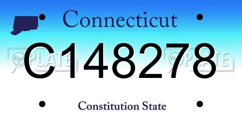 C148278 Connecticut License Plate
