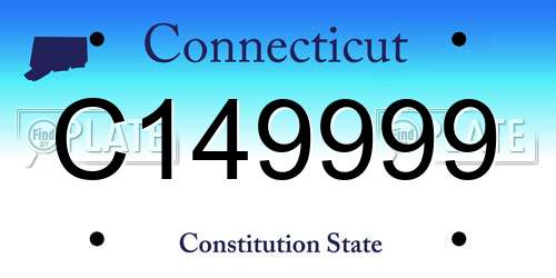 C149999 Connecticut License Plate