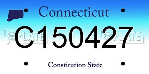 C150427 Connecticut License Plate