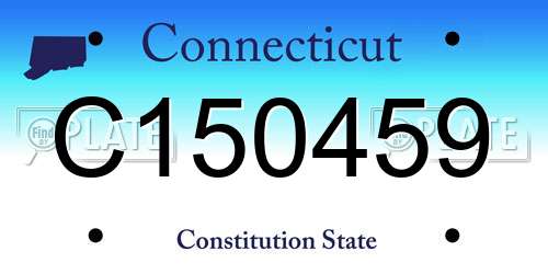 C150459 Connecticut License Plate