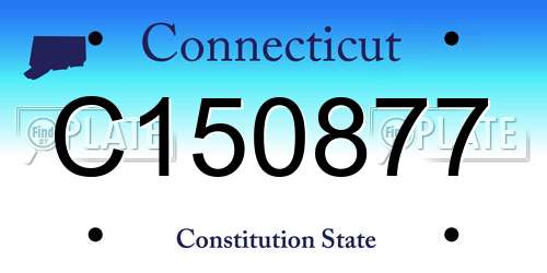 C150877 Connecticut License Plate