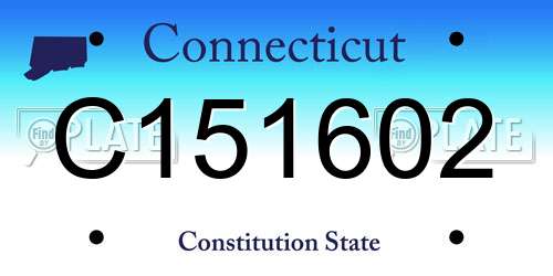 C151602 Connecticut License Plate