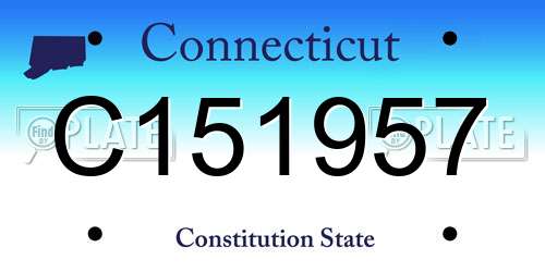 C151957 Connecticut License Plate