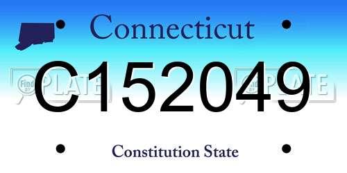 C152049 Connecticut License Plate