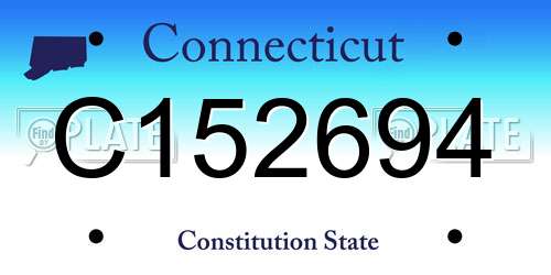 C152694 Connecticut License Plate