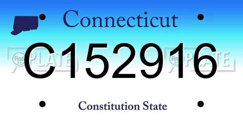 C152916 Connecticut License Plate
