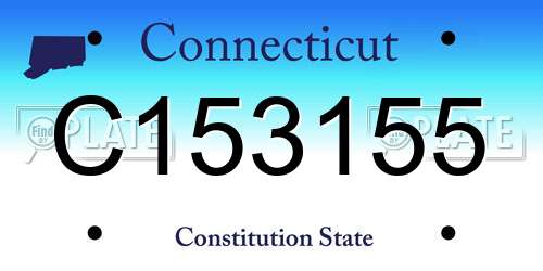 C153155 Connecticut License Plate