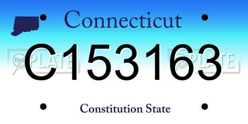 C153163 Connecticut License Plate