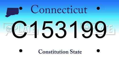 C153199 Connecticut License Plate