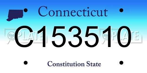 C153510 Connecticut License Plate