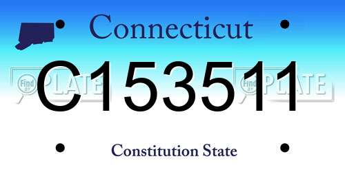 C153511 Connecticut License Plate