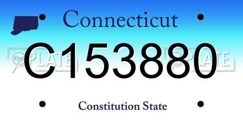 C153880 Connecticut License Plate