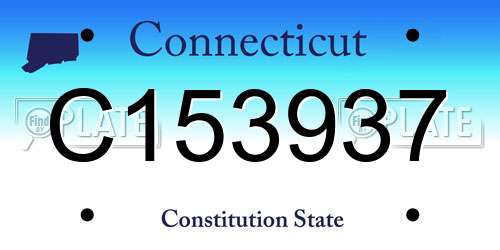 C153937 Connecticut License Plate