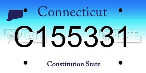 C155331 Connecticut License Plate