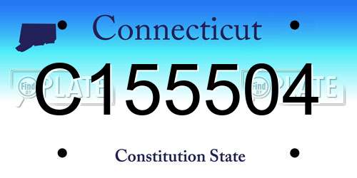 C155504 Connecticut License Plate