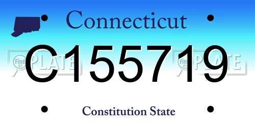 C155719 Connecticut License Plate