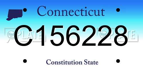 C156228 Connecticut License Plate