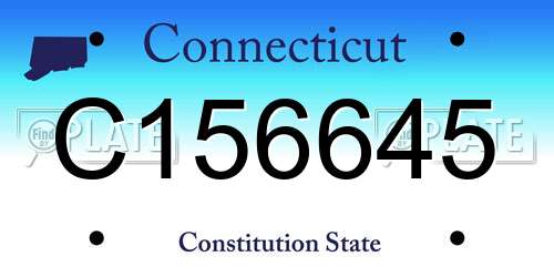 C156645 Connecticut License Plate