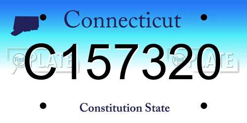 C157320 Connecticut License Plate