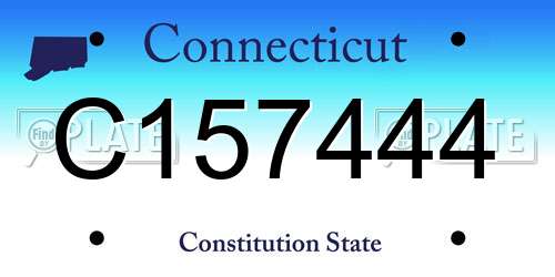 C157444 Connecticut License Plate